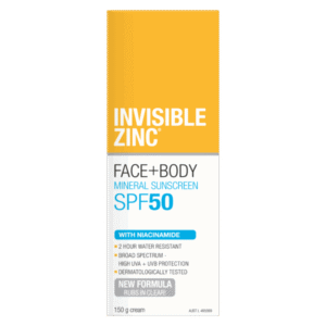 INVISIBLE ZINC FACE + BODY Mineral Sunscreen SPF 50