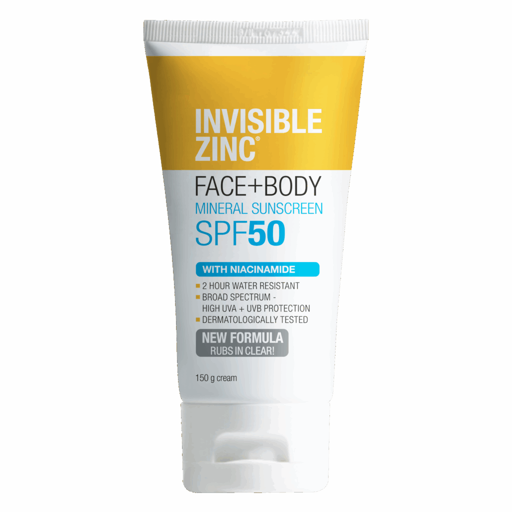 INVISIBLE ZINC FACE + BODY Mineral Sunscreen SPF 50 150g