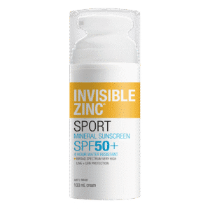 INVISIBLE ZINC SPORT Mineral Sunscreen SPF 50+ Cream 100mL
