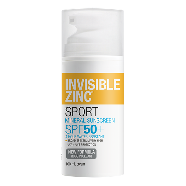 INVISIBLE ZINC SPORT Mineral Sunscreen SPF 50+ Cream 100mL